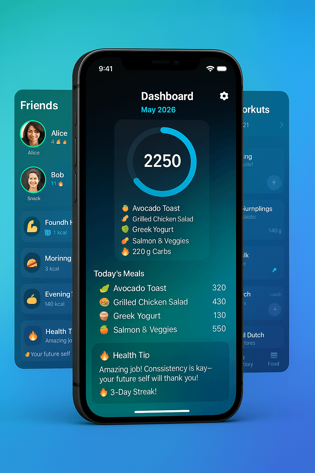 Vita app dashboard on iPhone